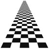 Remagr Racetrack Floor Running Black Racer Party Decoration Mat Road