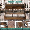AT-VALY 3-Tier Liquor Bottle Display Shelf, Iron&MDF Countertop Wine Rack,