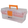 Homak 12-Inch Plastic Transparent Toolbox with Tray, TP00112055