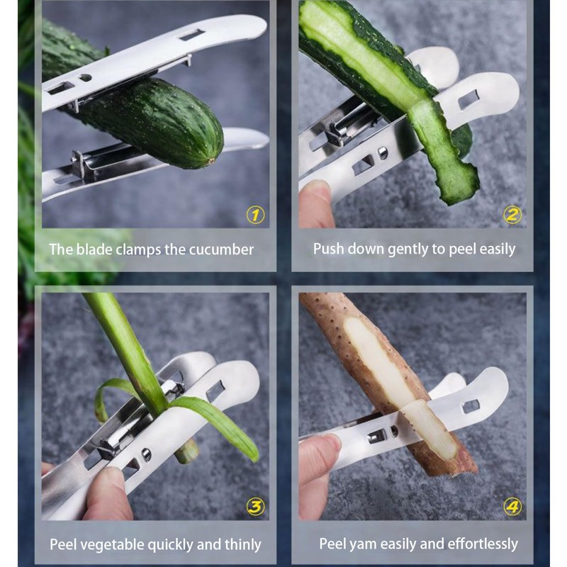 Veggie Peeler,Stainless Steel Double-Sided Fruit Peeler with Handle | Kitchen