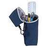 Exacompta 52790E Bee Blue Polyester Honeycomb Pencil Case Convertible into