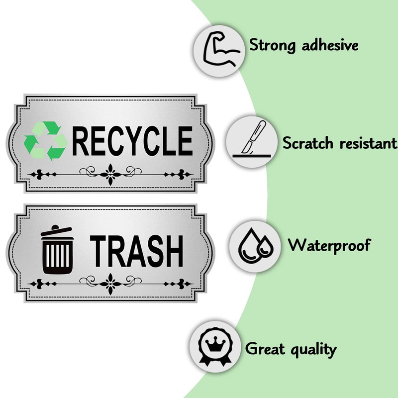 Hepertise Recycle Stickers for Trash Bins - Enhance Your Recycling