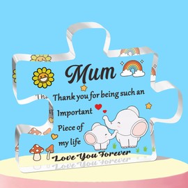 QMVMV Gifts for Mum Acrylic Block Puzzle Mum Gifts for Birthday, Christmas, Thanksgiving & Mother's Day