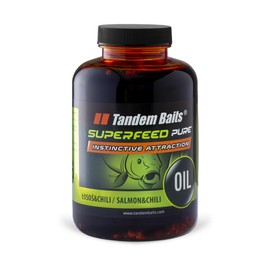 Tandem Baits SuperFeed Pure Fish Oil Salmon & Chilli Intense Aroma | Carp Fishing Boilies | Carp Fishing Bait | Carp Bait | Carp Fishing Accessories for Monster Fish 500 ml