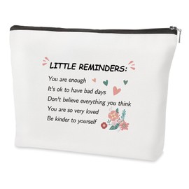 QONCV Inspirational Gifts for Women, Motivational Encouragement Cosmetic Bags Emotional Support Cheer Up Positive Sobriety Thinking of You Get Well Makeup Bag Gifts for Woman Friends Ideas