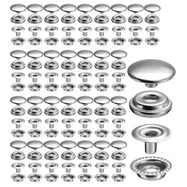 120 pcs Stainless Steel Snap Marine Grade Boat Canvas Snaps Fasteners kit 15 mm Snap Button Press Stud Cap for Fabric Jeans Jackets DIY Craft Marine Boat Canvas Snap Kit Clothing PU