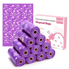 Bolsas de eliminación de servilletas sanitarias Luxiv de 150 piezas, bolsa sanitaria desechable rosa para el cuidado personal, bolsa de basura para tampones, bolsas mini desechables para mujeres