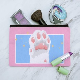 GRAPHICS & MORE Cat Paw Toe Beans with Cute Sparkles Makeup Cosmetic Bag Organizer Pouch