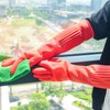 Discoball 2 Pairs Rubber Cleaning Gloves Non-slip Kitchen Dishwashing Household