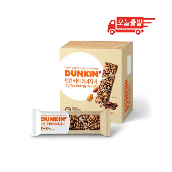 Departing today Dunkin Coffee Energy Bar 12 Pieces 408g 1 Piece, One ColorOne Color_1One Size1 / 오늘출발 던킨 커피 에너지바 12개입 408g 1개, One ColorOne Color_1One Size1