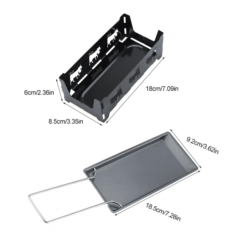Cheese Melter Raclette Grill, Non-Stick Cheese Melter Raclette Cheese, Portable