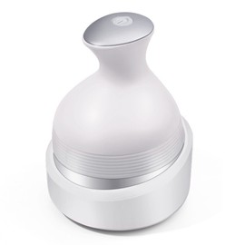 Cat Head Massage Stress Relief Vibration Waterproof Silicone Portable Rechargeable Head Massager for Home White