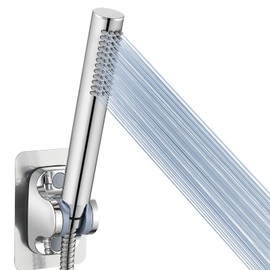 Voolan Full Metal Hand Shower, High Pressure Shower Heads, Simple Chrome Hand Shower with Teflon Tape, High Flow Even at Low Water Pressure, Round