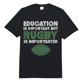 Education is Important But Rugby is Importanter Funny Comfort Colors Adult Heavyweight T-Shirt