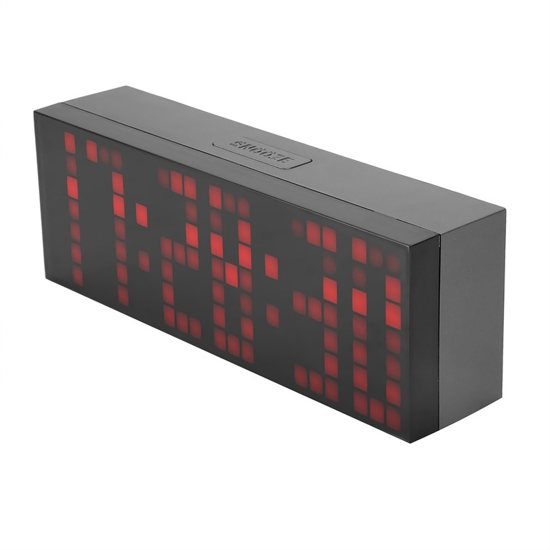 6 Digit Jumbo LED Digital Alarm Calendar Snooze Wall Desk