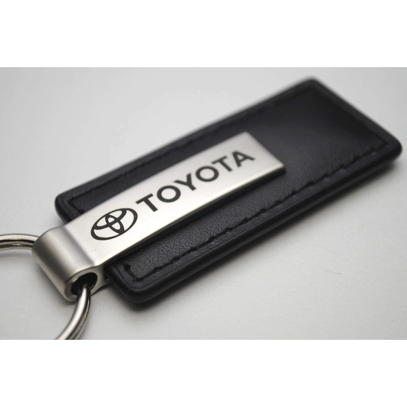 Toyota Black Leather Key Chain