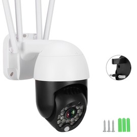 Mini 1in WiFi 1080P IP66 18 Lights Pan/Tilt Infrared Dome Outdoor Camera