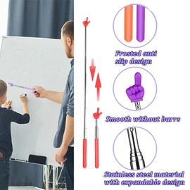 Pack of 5 Pointer Stick Extendable Hand Pointer Finger Pointer Telescopic Teacher Pointer for Classroom for School Teachers and Home Schooling