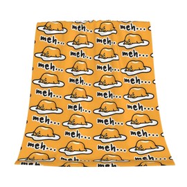 Gudetama Cute Fleece Throw Blanket for Couch Chair Bed Women Men - Lightweight Plush Fuzzy Cozy Soft Blankets and Throws for Sofa Travel Camping, 50x40 inches
