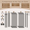 YGP Extra Tall Cat Gate,Width 33-37.8" No Drilling Pet Gate