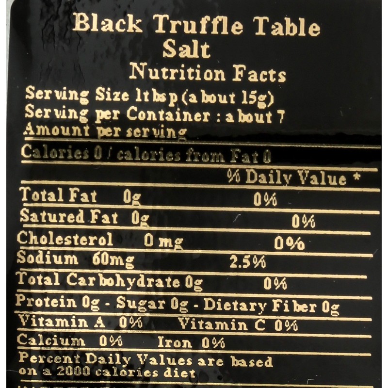 LA RUSTICHELLA Black Truffle Table Salt, 3.9 OZ