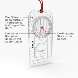 Expedition 4 - Scale 1:25k 1:40k 1:50k mm & inches - Navigation Compass for Advanced Users and Rescue Professionals - Rotatable Compass housing - Comp