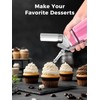 Whipped Cream Dispenser,Aluminum Cream Whipper 500mL/1 Pint,3 Decorating Nozzles,1 Brush,
