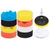 3 Inch Buffing and Polishing Pads Kit 11PCS Buffing Pads with Drill Adapter Foam Polisher Pad for Car Waxing