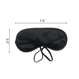 MJIYSGS 3pcs Comfortable Soft Sleep Eye Mask Shade Cover Lightweight Sleeping Blindfold for Men and Women, Suitable for Travel Sleep or Party Supplies (Black)
