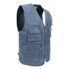 Men's Fishing Vest Stone Washed Denim Multi Pockets Outdoor Casual