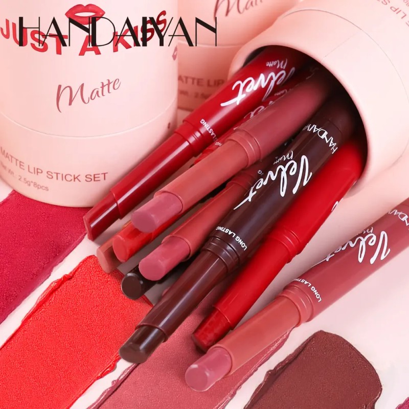 Select 8 Cajas Regalo Brillo Labial Duradero Terciopelo