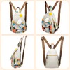 POPUCT Cute Small Cotton Hand Craft Backpack Purse Mini Multi