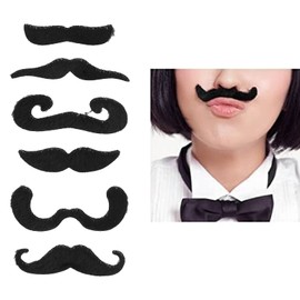 Bigote Negro Falso, Bigote Falso Bigote Bigote Artificial Bigote de Fiesta Bigote de Rendimiento Festivo