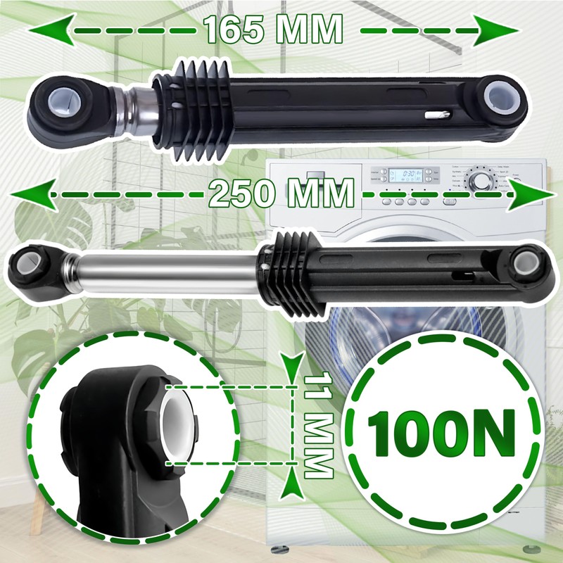 Pack of 2 Shock Absorbers Washing Machine 100N with Original