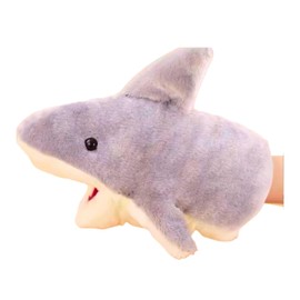 Tropchou Hand Puppet Doll Plush Ventriloquist Puppet Show Gloves Doll Mouth Moving Animal Animal Shark