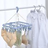 Ldirect 32 Clip Folding Clothes Hanger Multifunctional Windproof Hanger Socks