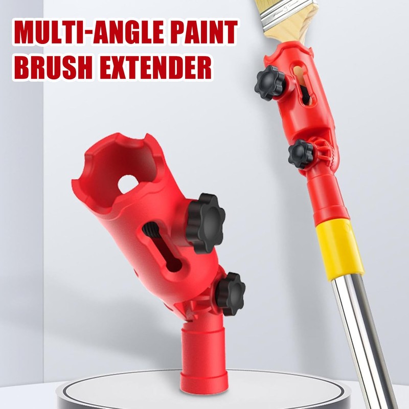 Multi-Angle Paint Brush Extender,Rotating Head Extension Pole Attachments For High