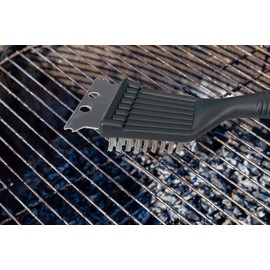 Cepillo de Parrilla para Barbacoa, Cepillo de Parrilla y rascador para Parrilla al Aire Libre, Accesorios de Barbacoa de Acero Inoxidable, Accesorios para Barbacoa, 2 cepillos de Limpieza para