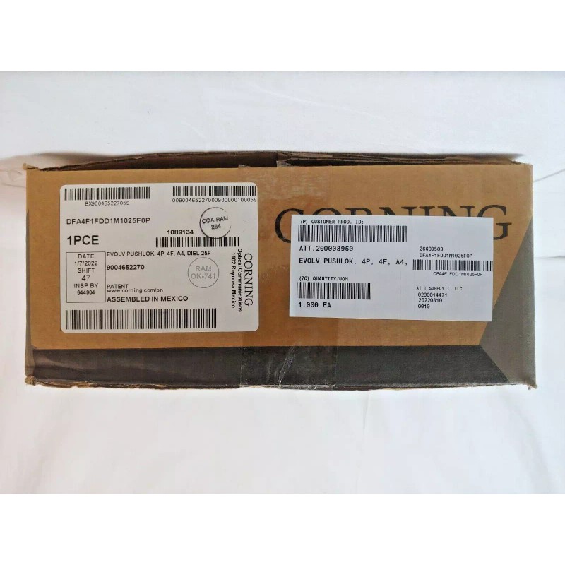 Corning Evolv PushLok Terminal 4 PORT 25ft Fiber optic network