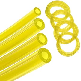 4 Sizes Strimmer Fuel Line,Universal Petrol Strimmer Fuel Pipe Line Hose,2X3.5mm,2.5X5mm,3X5mm,3X6mm Engine Filter Tube Kit Replacement for Lawn Mowers Water Pumps Snow Blowers Small Engin,1m Yellow