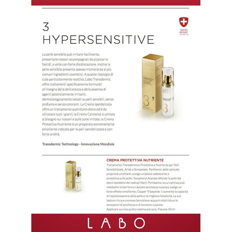 LABO TRANSDERMIC HYPERSENSITIVE nourishing protective cream Face cream 50 ml