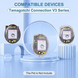 SGHLDE for Tamagotchi Connection V3 Case, Clear Hard PC Drop-Proof Protective Cover, Transparent Portable Carrying Storage Case for Tamagotchi Connection Accessories (Cover Only), Translucent