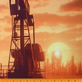 Mook Fabrics Oil Rigs in The Sunset Fabric [45in. Wide] – 100% Combed Cotton Material for Quilting| Arts, Crafts & Sewing, Multi (36" Panel) 15 Yard Bolt
