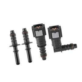 A ABSOPRO 2 Set 1/4" 6.3mm SAE to 5/16" 8mm Nylon Fuel Line Hose Quick Release Connector Disconnect Hose Straight 90 Degree Item Replacement