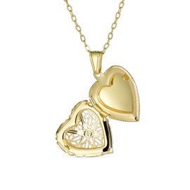 Bling Jewelry Vintage Style Filigree Star Heart Shape Aromatherapy Essential Oil Perfume Diffuser Locket Necklace for Women Teen 18K Gold Plated