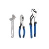 Kobalt 3-Piece Assorted Pliers Set + Adjustable Wrench – Model