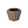 Rattan Kobo Indoor Outdoor Planter Basket with Plastic Pot Medium
