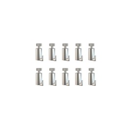 Arti Teq Set of 10 Classic Self-Locking Hooks: Max. 15 kg, Metal, Plastic, 100%, Wall Mounting, Hooks