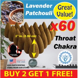 Benben Lavender Patchouli Benben US Incense 60xBackflow ~Vegan~ High Fragrance Load