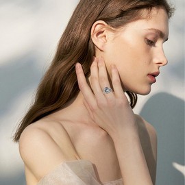 OHAYOO Sterling Silver Moss Agate Sunflower Spoon Ring Vintage Thumb Ring Bohemian Adjustable Open Ring Boho Victorian Vintage Flower Thumb Statement Rings Jewelry Gifts for Women, Sterling Silver,